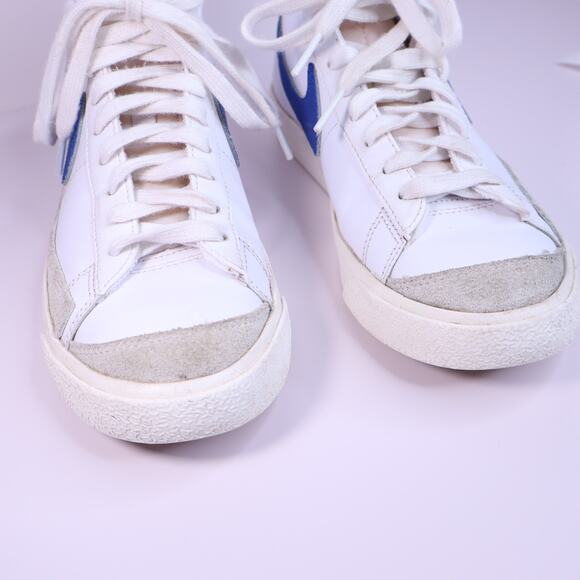 NIKE Blazer Mid '77 Vintage High Top Sneakers Racer Blue Leather Wms 7/Men's 5.5 - Picture 3 of 11